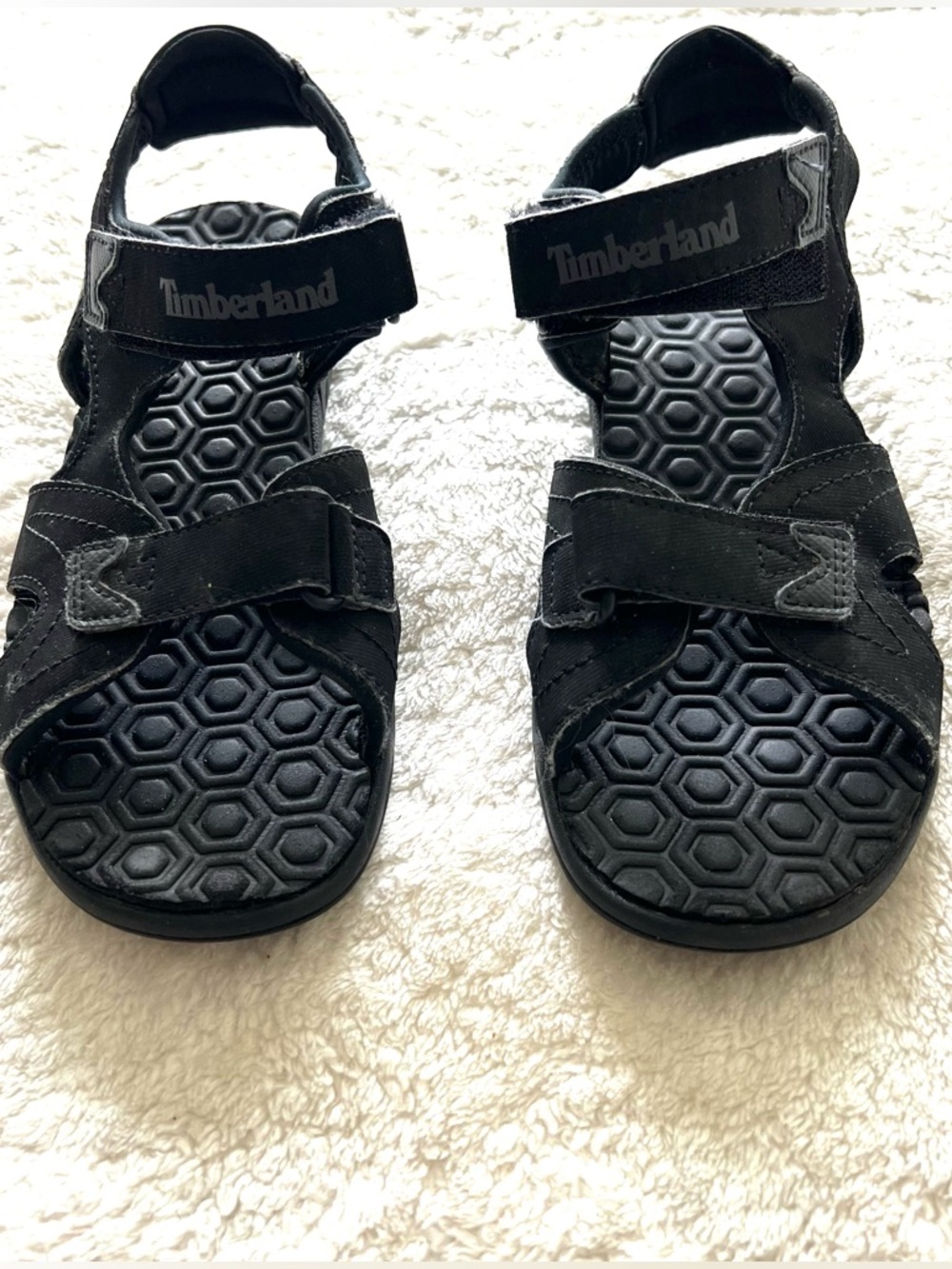 Timberland youth size 4 black sandals